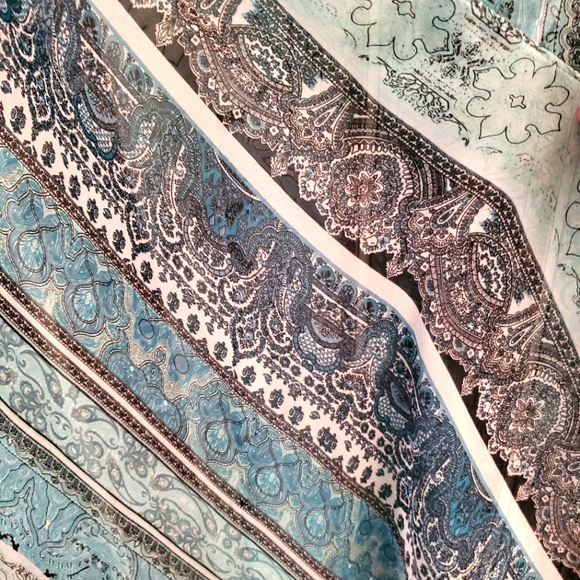 Simply Noelle Sheer Kimono Cover Up Wrap Boho Paisley Print - Picture 4 of 4